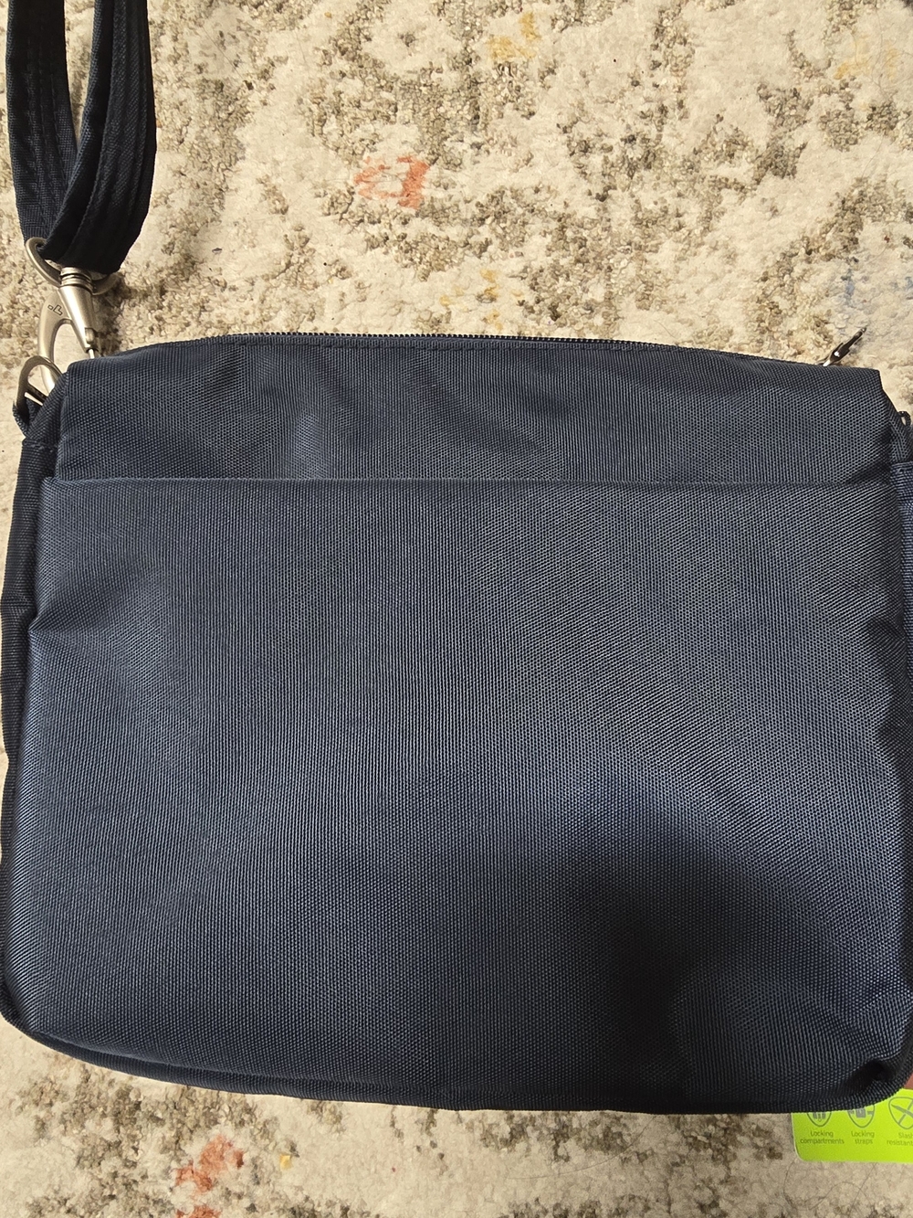 Travelon Navy Crossbody Bag Unisex Anti-Theft, Adjustable Strap 9"x 11" x 1.75" - Picture 5 of 12